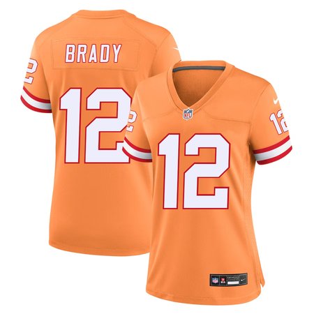 Women's '76 Tampa Bay Buccaneers #12 Tom Brady Nike Orange Player Game Jersey
