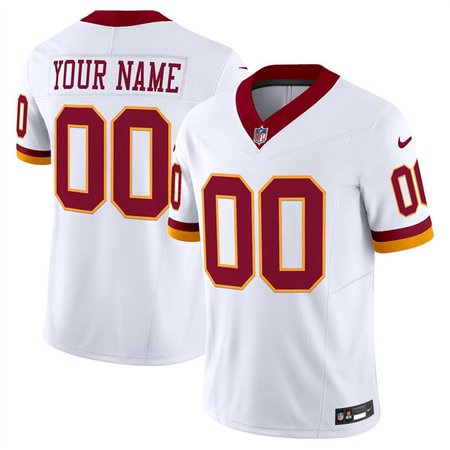 Men's Washington Commanders Custom White 2025 F.U.S.E. Throwback Vapor Limited Stitched Football Jersey