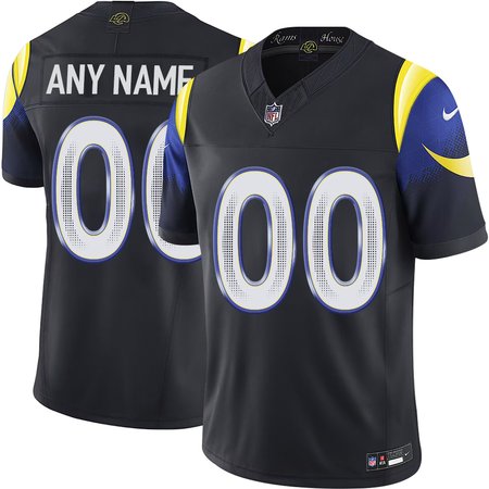 Men's Los Angeles Rams Custom Black Rivalries Collection F.U.S.E. Vapor Limited Stitched Jersey Men's Los Angeles Rams Custom Black Rivalries Collection F.U.S.E. Vapor Limited Stitched Jersey