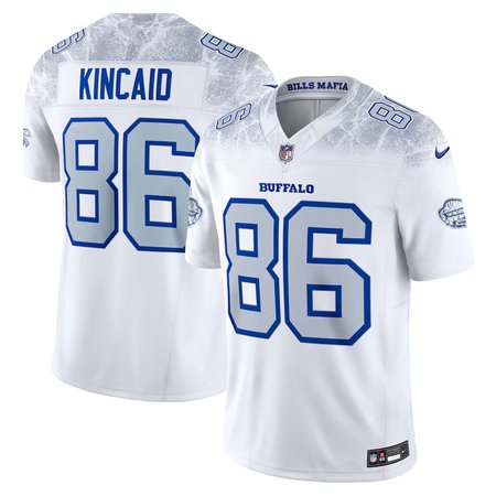 Men's Buffalo Bills #86 Dalton Kincaid White Rivalries Collection F.U.S.E. Vapor Limited Stitched Jersey Men's Buffalo Bills #86 Dalton Kincaid White Rivalries Collection F.U.S.E. Vapor Limited Stitched Jersey