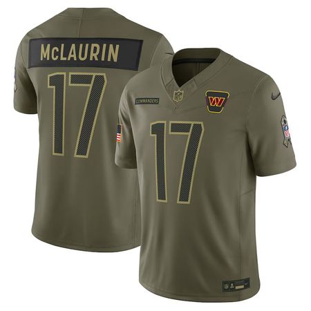 Men's Washington Commanders #17 Terry McLaurin Nike Olive 2025 Salute to Service Limited Jersey