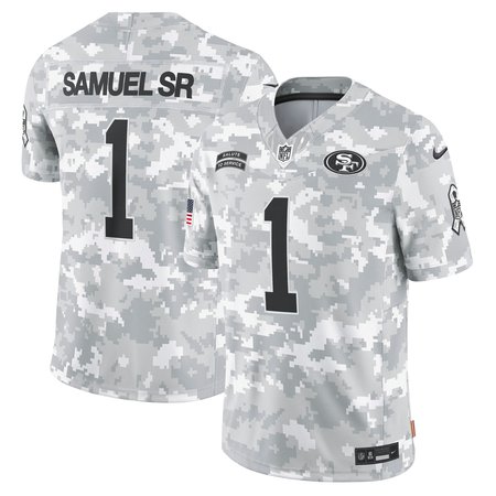 Men's San Francisco 49ers Deebo Samuel Sr Nike Arctic Camo 2024 Salute to Service Limited Jersey Men's San Francisco 49ers Deebo Samuel Sr Nike Arctic Camo 2024 Salute to Service Limited Jersey