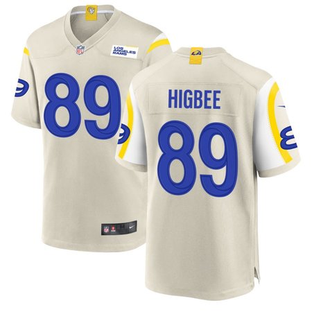 Men's Los Angeles Rams Tyler Higbee Nike Bone Game Player Jersey Men's Los Angeles Rams Tyler Higbee Nike Bone Game Player Jersey