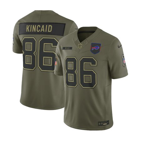 Youth's Buffalo Bills #86 Dalton Kincaid Olive 2025 Salute to Service Retired Limited Jersey