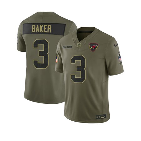 Men's Arizona Cardinals #3 Budda Baker Nike Olive 2025 Salute to Service Retired Limited Jersey