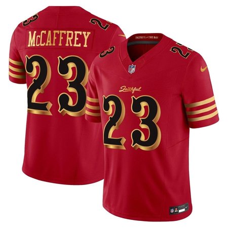 Men's San Francisco 49ers #23 Christian McCaffrey Red Rivalries Collection F.U.S.E. Vapor Limited Stitched Jersey