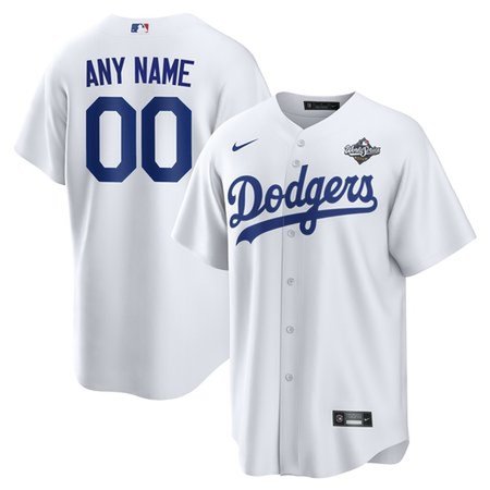 Youth Los Angeles Dodgers Custom Nike White 2025 World Series Home Replica Player Jersey