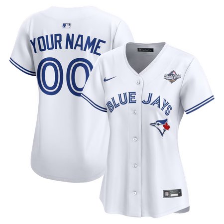 Women's Toronto Blue Jays Nike White 2025 World Series Home Limited Custom Jersey