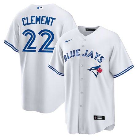 Men's Toronto Blue Jays #22 Ernie Clement Nike White Home Replica Jersey