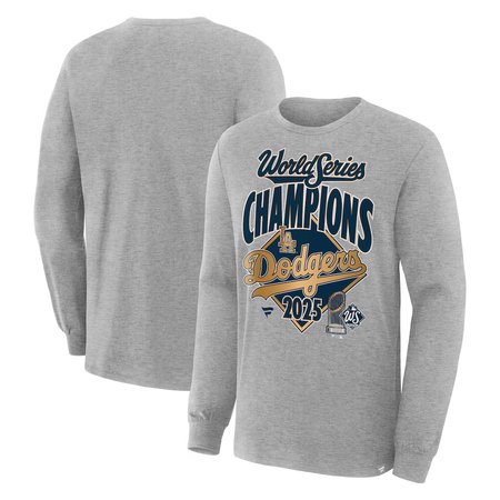 Men's Los Angeles Dodgers Steel 2025 World Series Champions Locker Room Long Sleeve T-Shirt