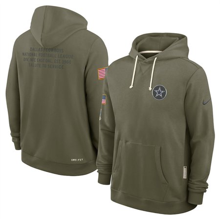 Men's Dallas Cowboys Olive 2025 Salute to Service Pullover Hoodie Men's Dallas Cowboys Olive 2025 Salute to Service Pullover Hoodie