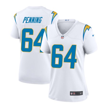 Women's Los Angeles Chargers #64 Trevor Penning Nike White Game Jersey