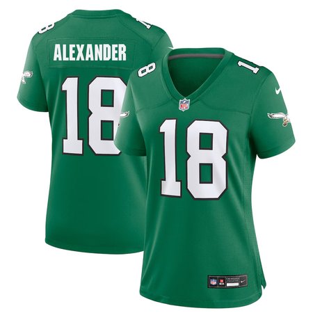 Women's Philadelphia Eagles #18 Jaire Alexander Kelly Green Game Jersey