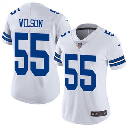Women's Dallas Cowboys #55 Logan Wilson Esch White Color Rush Vapor Limited Stitched Jersey