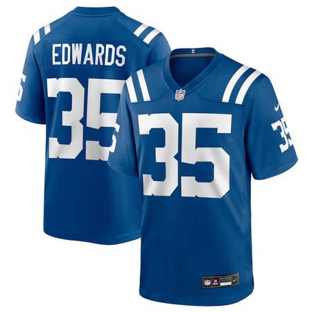Men's Indianapolis Colts #35 Johnathan Edwards Royal Team Game Jersey