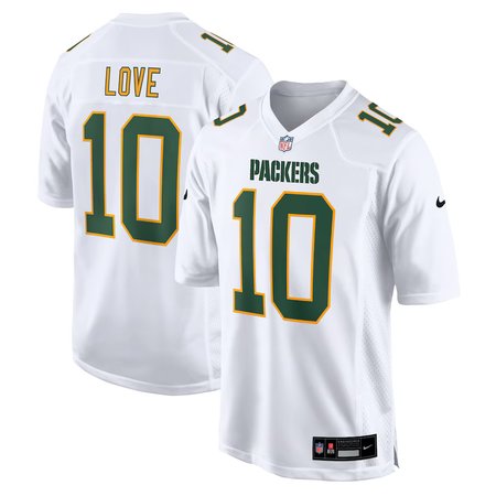 Men's Green Bay Packers #10 Jordan Love Nike Tundra White Fashion Game Jersey