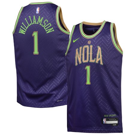 Youth New Orleans Pelicans Zion Williamson Nike Purple 2024/25 Swingman Player Jersey - City Edition