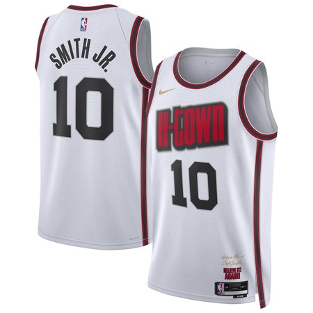 Unisex Houston Rockets #10 Jabari Smith Jr. White 2024/25 City Edition Swingman Player Jersey