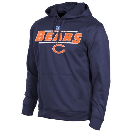 Chicago Bears Synthetic Hoodie Sweatshirt Navy Blue