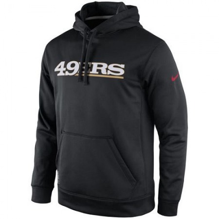 Men's San Francisco 49ers Black KO Wordmark Essential Performance Hoodie