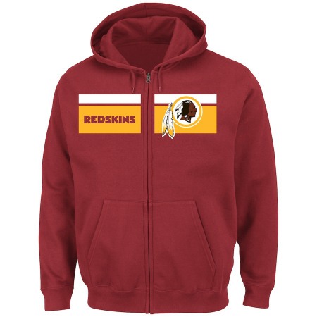 Men's Washington Redskins Burgundy Touchback Full-Zip NFL Hoodie