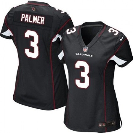 Cardinals #3 Carson Palmer Black Alternate Women's Stitched NFL Elite Jersey