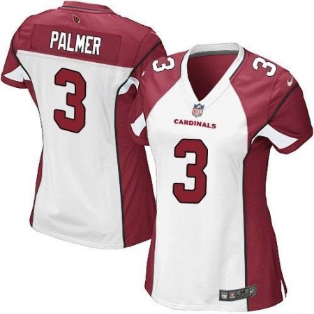 Cardinals #3 Carson Palmer White Women's Stitched NFL Elite Jersey