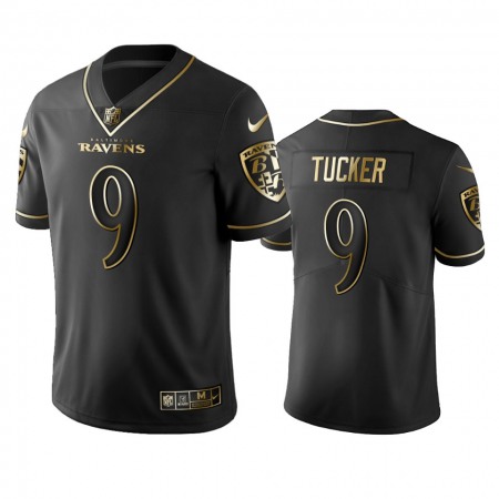 Men's Baltimore Ravens #9 Justin Tucker Black 2019 Golden Edition Limited Stitched NFL Jersey Men's Baltimore Ravens #9 Justin Tucker Black 2019 Golden Edition Limited Stitched NFL Jersey