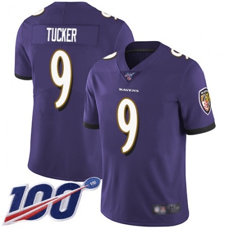 Men's Baltimore Ravens #9 Justin Tucker Purple 2019 100th Season Vapor Untouchable Limited NFL Jersey Men's Baltimore Ravens #9 Justin Tucker Purple 2019 100th Season Vapor Untouchable Limited NFL Jersey