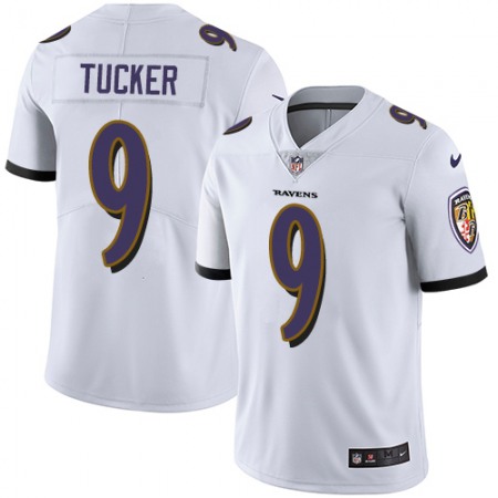 Men's Baltimore Ravens #9 Justin Tucker White NFL Vapor Untouchable Limited Jersey Men's Baltimore Ravens #9 Justin Tucker White NFL Vapor Untouchable Limited Jersey