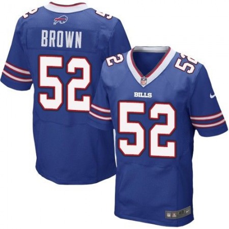 Bills #52 Preston Brown Royal Blue Team Color Men's Stitched NFL New Elite Jersey