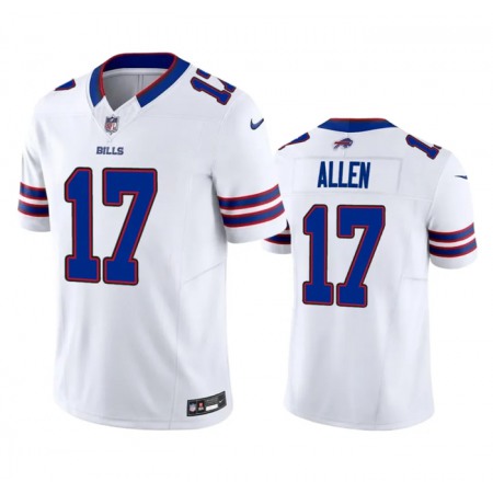 Men's Buffalo Bills #17 Josh Allen White 2023 F.U.S.E. Vapor Untouchable Limited Stitched Jersey Men's Buffalo Bills #17 Josh Allen White 2023 F.U.S.E. Vapor Untouchable Limited Stitched Jersey