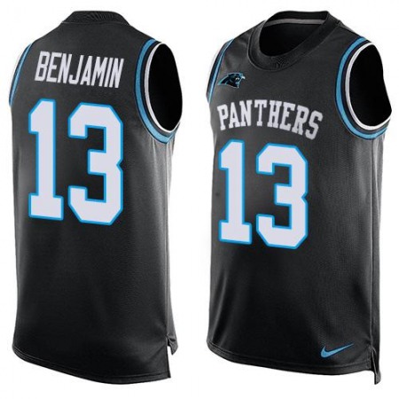 Panthers #13 Kelvin Benjamin Black Team Color Men's Stitched NFL Limited Tank Top Jersey Panthers #13 Kelvin Benjamin Black Team Color Men's Stitched NFL Limited Tank Top Jersey