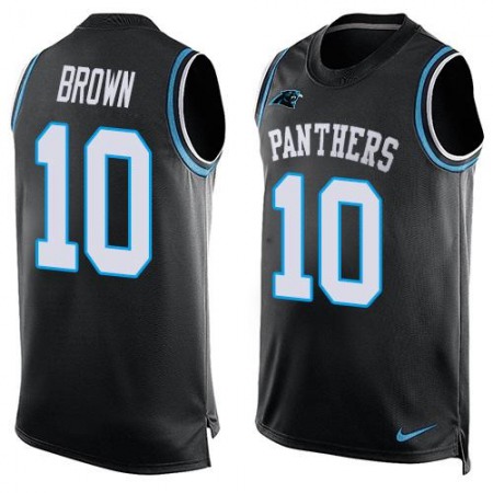 Panthers #10 Corey Brown Black Team Color Men's Stitched NFL Limited Tank Top Jersey