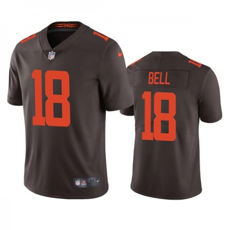 Men's Cleveland Browns #18 David Bell Brown Vapor Untouchable Limited Stitched Jersey Men's Cleveland Browns #18 David Bell Brown Vapor Untouchable Limited Stitched Jersey