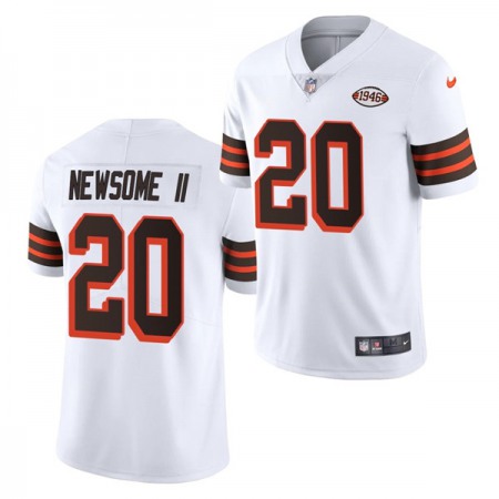 Men's Cleveland Browns #20 Greg Newsome II White 1946 Collection Vapor Stitched Football Jersey Men's Cleveland Browns #20 Greg Newsome II White 1946 Collection Vapor Stitched Football Jersey