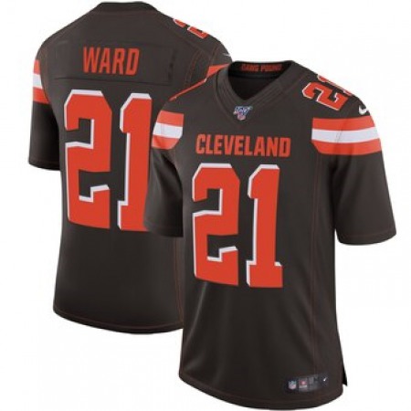 Men's Cleveland Browns #21 Denzel Ward Brown 2019 100th Season Vapor Untouchable Limited Stitched NFL Jersey Men's Cleveland Browns #21 Denzel Ward Brown 2019 100th Season Vapor Untouchable Limited Stitched NFL Jersey