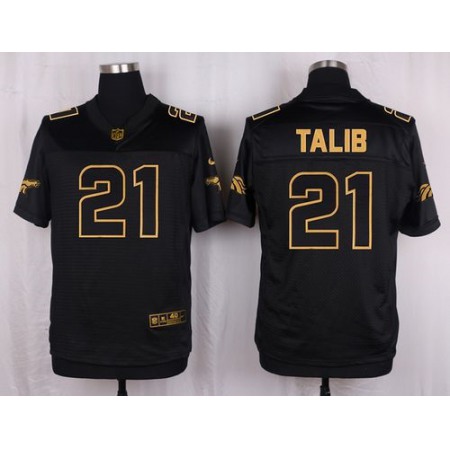 Broncos #21 Aqib Talib Black Men's Stitched NFL Elite Pro Line Gold Collection Jersey