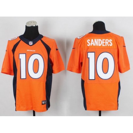 Broncos #10 Emmanuel Sanders Orange Team Color Men's Stitched NFL New Elite Jersey