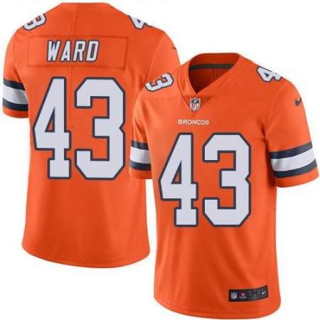 Broncos #43 T.J. Ward Orange Men's Stitched NFL Limited Rush Jersey