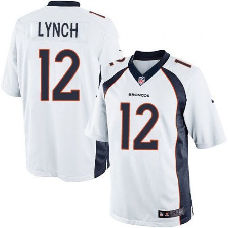 Broncos #12 Paxton Lynch White Men's Stitched NFL Limited Jersey
