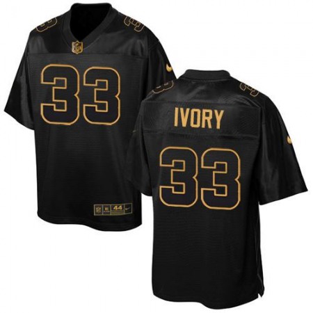 Jaguars #33 Chris Ivory Black Men's Stitched NFL Elite Pro Line Gold Collection Jersey