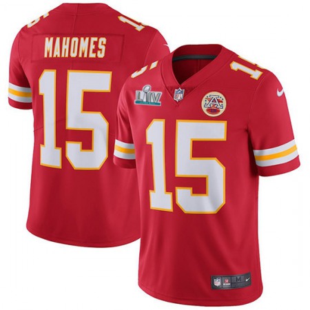 Men's Kansas City Chiefs #15 Patrick Mahomes Super Bowl LIV Red Vapor Untouchable Limited Stitched NFL Jersey Men's Kansas City Chiefs #15 Patrick Mahomes Super Bowl LIV Red Vapor Untouchable Limited Stitched NFL Jersey