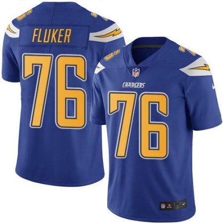 Nike Chargers #76 D.J. Fluker Electric Blue Men's Stitched NFL Limited Rush Jersey Nike Chargers #76 D.J. Fluker Electric Blue Men's Stitched NFL Limited Rush Jersey