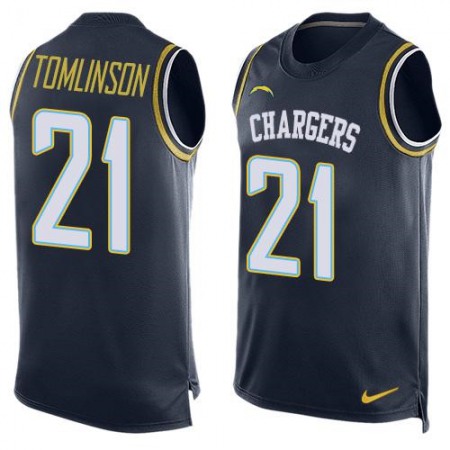 Nike Chargers #21 LaDainian Tomlinson Navy Blue Team Color Men's Stitched NFL Limited Tank Top Jersey Nike Chargers #21 LaDainian Tomlinson Navy Blue Team Color Men's Stitched NFL Limited Tank Top Jersey