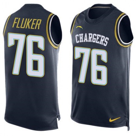 Nike Chargers #76 D.J. Fluker Navy Blue Team Color Men's Stitched NFL Limited Tank Top Jersey Nike Chargers #76 D.J. Fluker Navy Blue Team Color Men's Stitched NFL Limited Tank Top Jersey