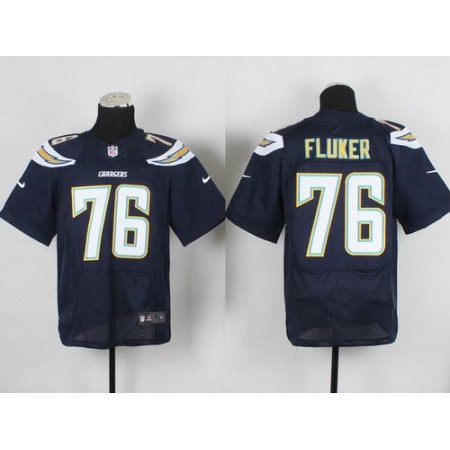 Nike Chargers #76 D.J. Fluker Navy Blue Team Color Men's Stitched NFL New Elite Jersey Nike Chargers #76 D.J. Fluker Navy Blue Team Color Men's Stitched NFL New Elite Jersey