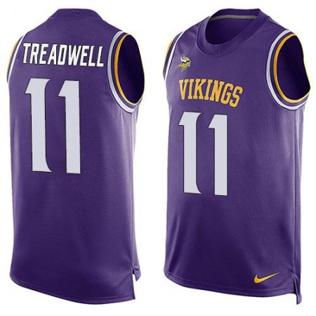 Vikings #11 Laquon Treadwell Purple Team Color Men's Stitched NFL Limited Tank Top Jersey