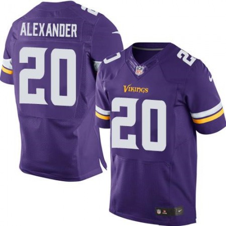 Vikings #20 Mackensie Alexander Purple Team Color Men's Stitched NFL Elite Jersey