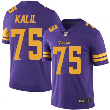 Vikings #75 Matt Kalil Purple Men's Stitched NFL Limited Rush Jersey